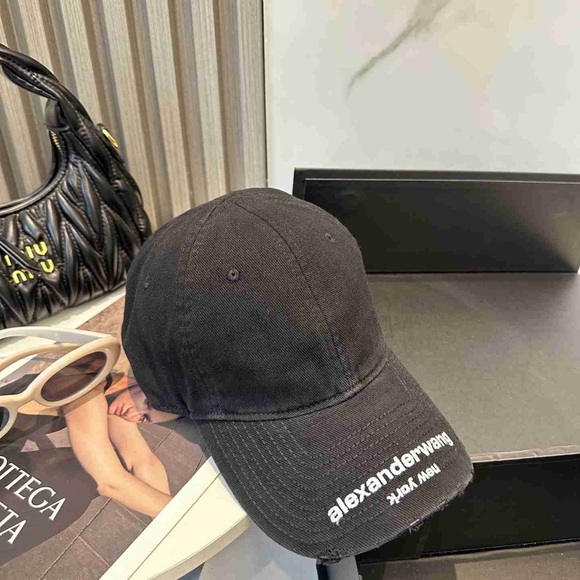 Alexander Wang Black Distressed Cap main image 8